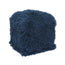 Tibetan Square 18" Pouf Ottoman Nautical Blue