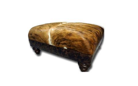 Cowhide Ottoman - 26" x 24"